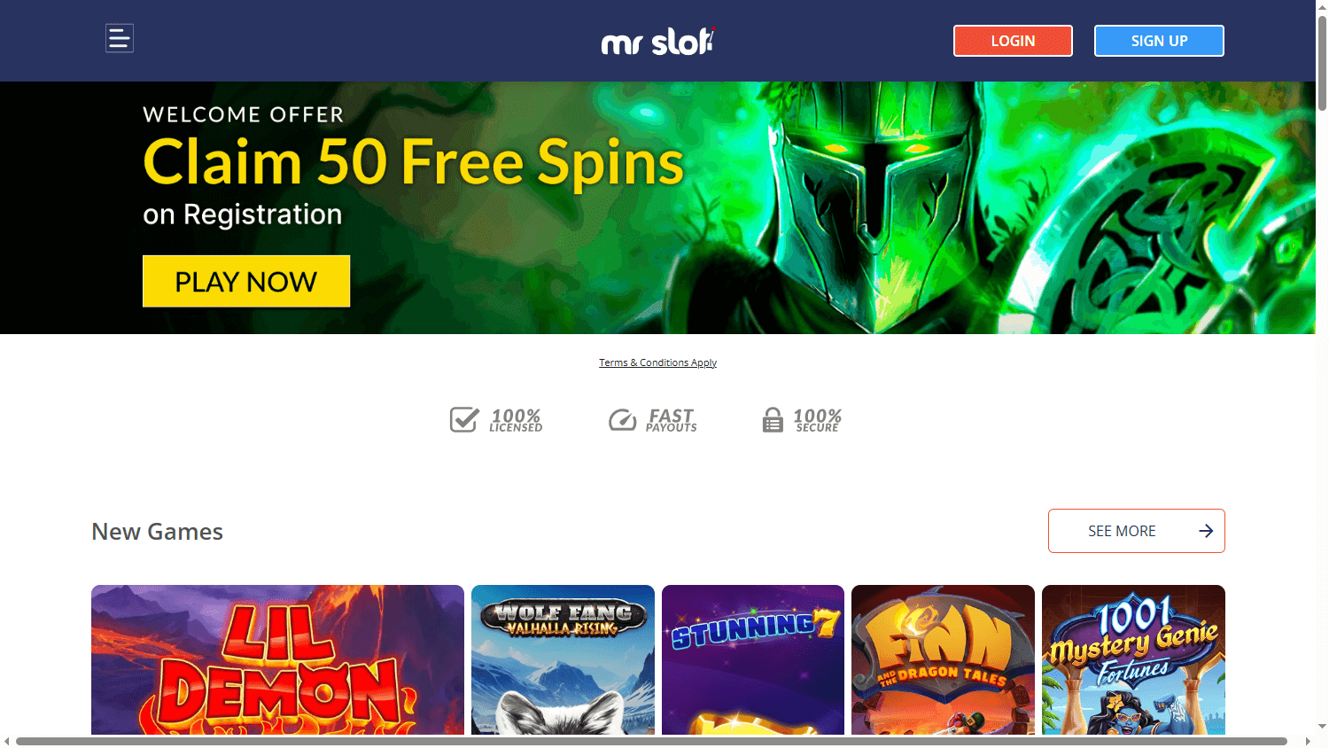 MrSlot Casino Desktop screenshot